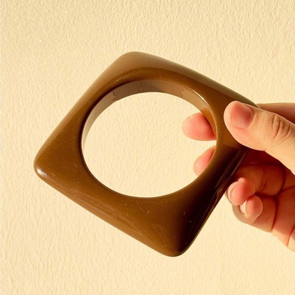 Brown Square Bangle Bracelet A1197